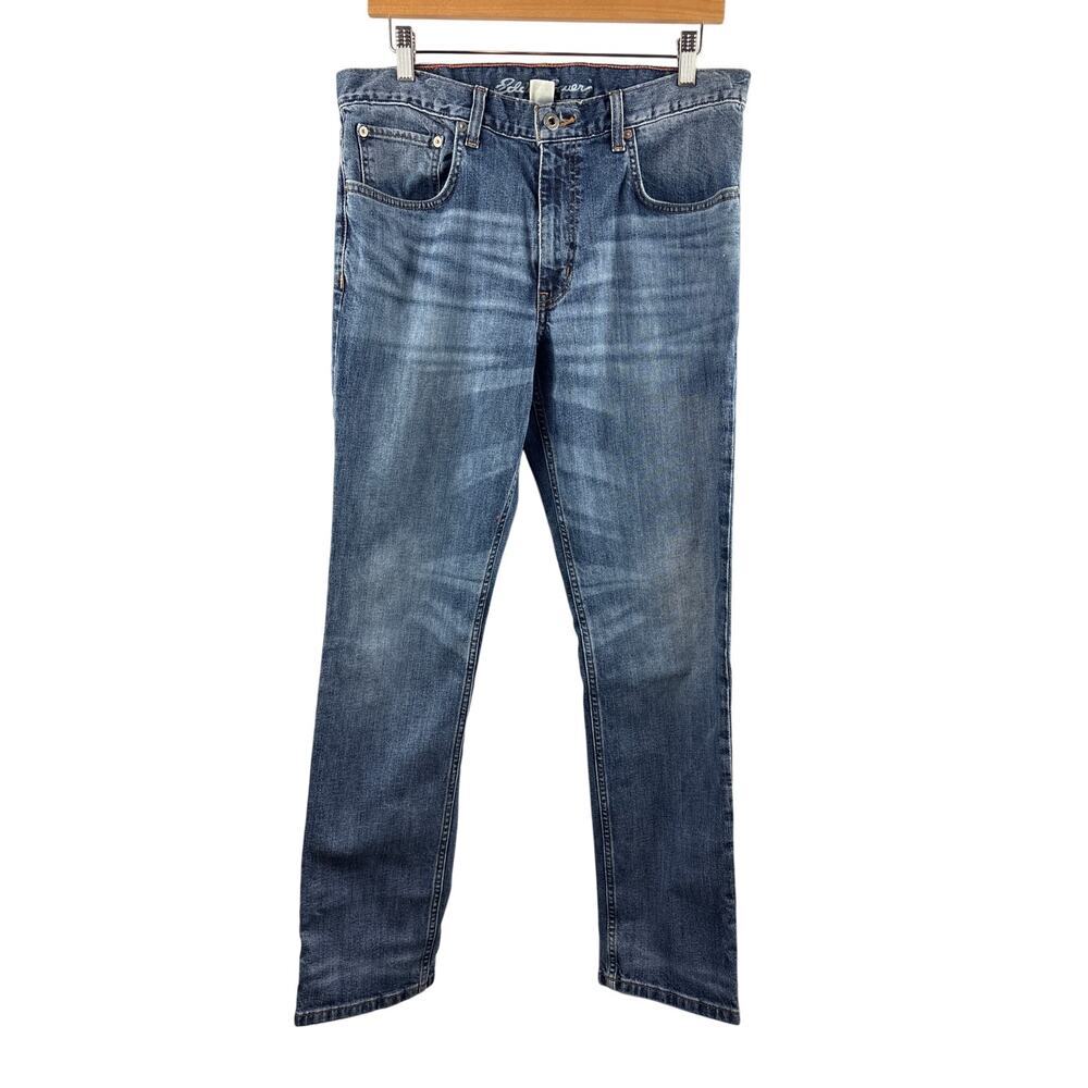 Men’s Eddie Bauer Size 34/32 Medium Washed Blue Jeans